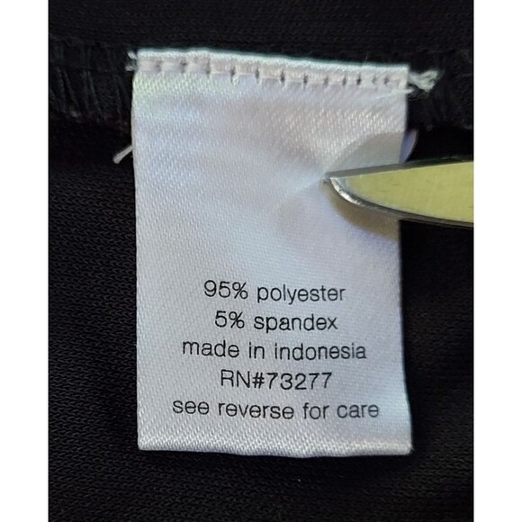 Elizabeth and James Button Front Tunic Dress Black Long Sleeve Size 2X Ruffle - Picture 10 of 14